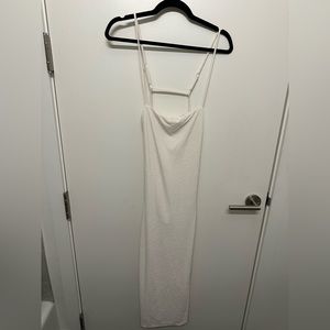 Camila Coelho (Revolve) White Backless Midi Dress